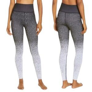 NWT Zella Black Gray Speckled Ombre High Waist Seamless Leggings Size S